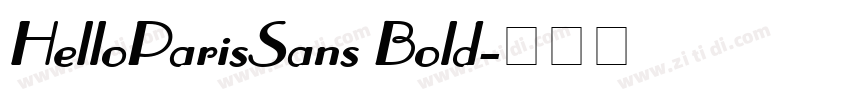 HelloParisSans Bold字体转换